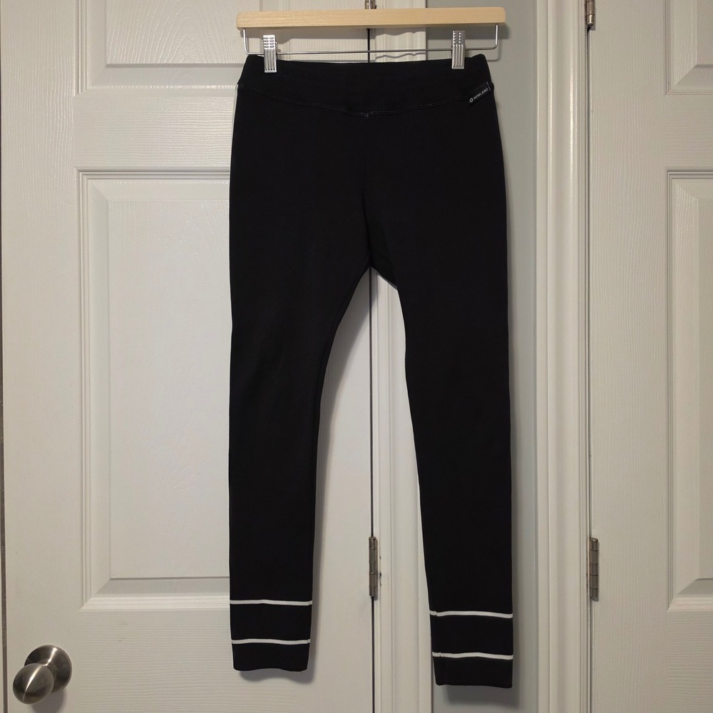 Newland Sport Lifestyle Leggings Black White Stripe Ankle Italy Size Large